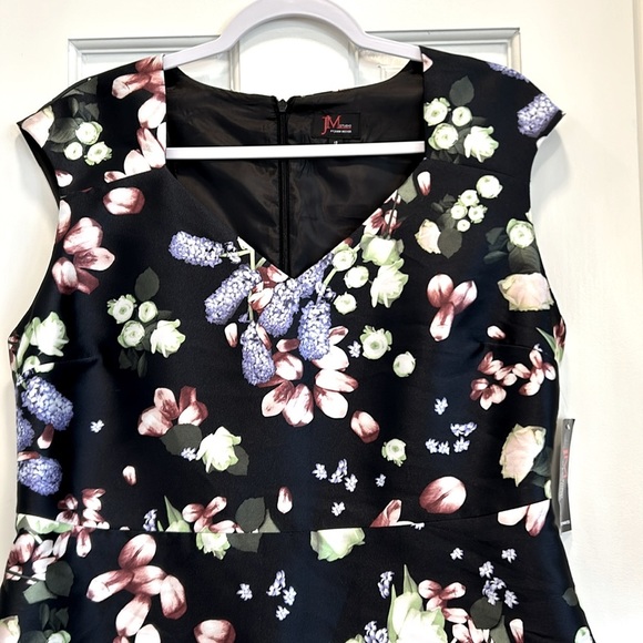 JM Studio by John Meyer NWT AllOccasion or Cocktail Black Floral Dress sz.12 NWT - Picture 3 of 13